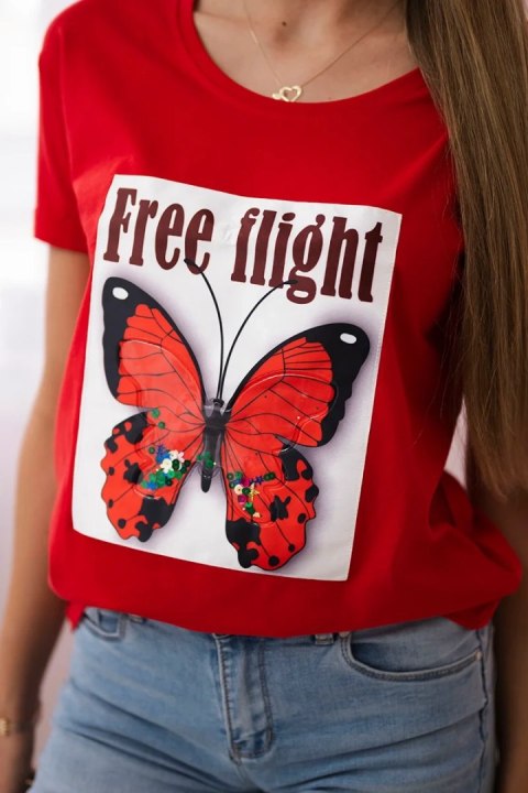 Bluzka Free Flight czerwona
