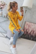 Bluza z suwakiem z tyłu musztardowa