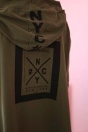 Narzutka z kapturem oversize khaki