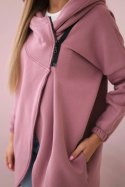 Bluza z krótkim suwakiem ciemny róż