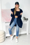 Bluza z krótkim suwakiem granatowa