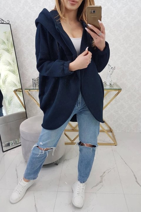 Bluza z krótkim suwakiem granatowa