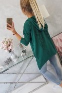 Bluza z nadrukiem skrzydeł zielona
