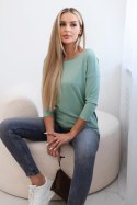 Bluzka Casual ciemny miętowy