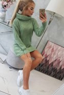 Sweter z golfem ciemny miętowy