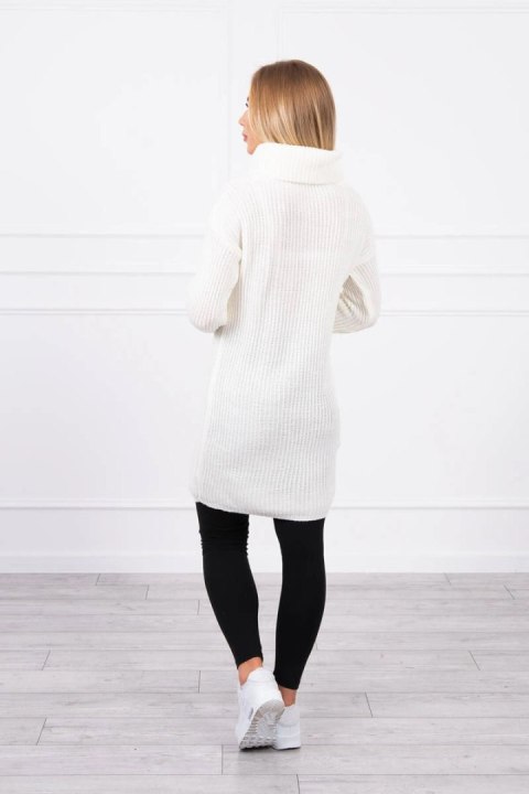 Sweter z golfem ecru