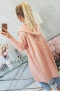 Sweter z kapturem jasny różowy