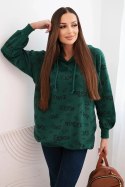Bluza z napisami zielona