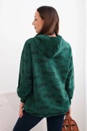 Bluza z napisami zielona