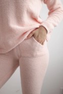 Komplet swetrowy alpaka dwuczęściowy pudrowy róż