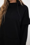 Bluza ocieplana z półgolfem czarna
