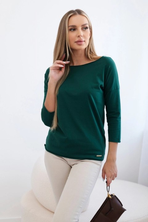 Bluzka Casual ciemno zielona