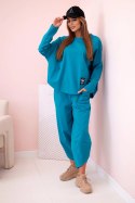 Komplet new punto bluza + spodnie morski