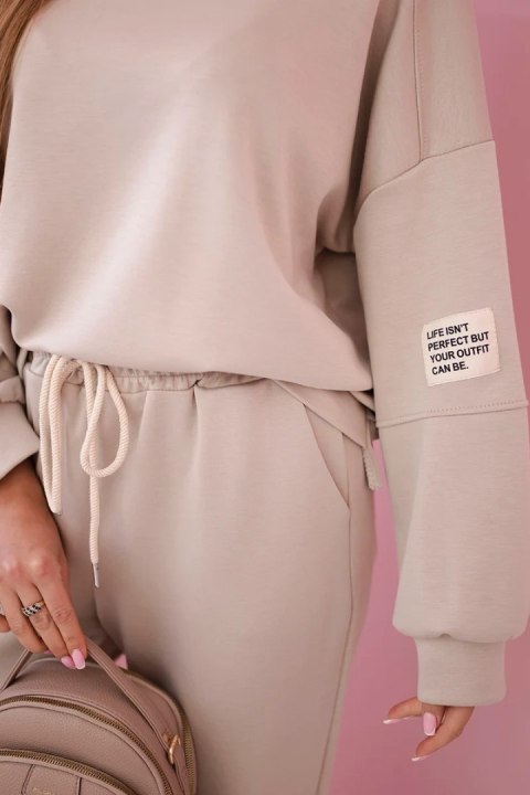 Komplet bluza + spodnie masełko beżowy