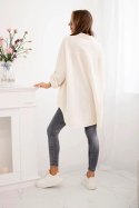 Koszula bawełniana muślinowa Plus Size jasno beżowa