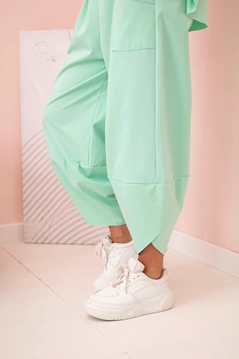 Komplet new punto bluza + spodnie jasny miętowy