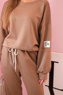 Komplet bluza + spodnie masełko camelowy