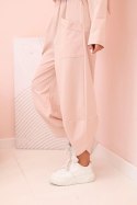 Komplet new punto bluza + spodnie ciemny pudrowy róż
