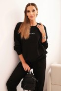 Komplet damski bawełniany z nadrukiem Minimal czarny