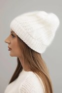 Czapka damska zimowa z wełny K441 biała