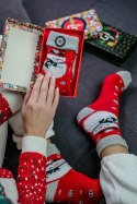 Skarpetki unisex świąteczne w pudełku - 1 para z Bałwanem