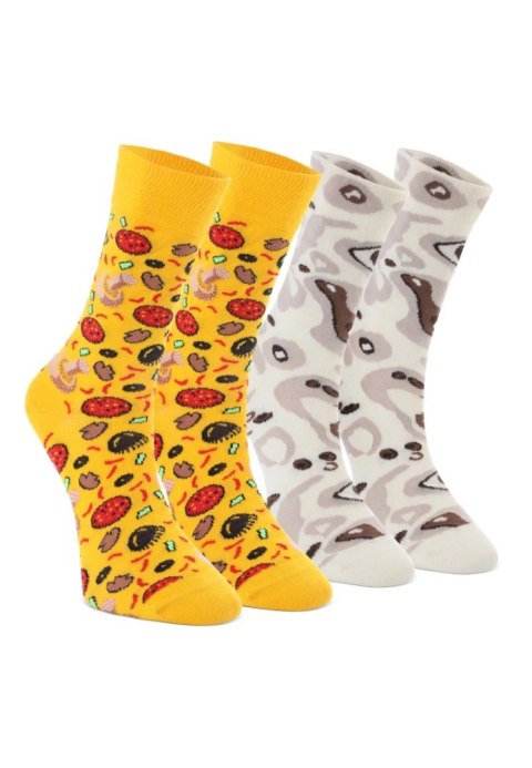 Skarpetki z nadrukiem pizzy - zestaw 4 par unisex w oryginalnym opakowaniu