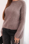 Sweter damski z moheru z bufiastymi rękawami fango