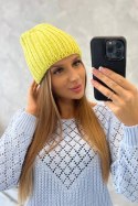 Czapka damska Rebeka K345 żółta