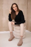 Sweter z dekoltem V czarny