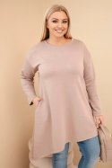 Sukienka damska Plus Size z wiskozy z luźnym fasonem i długim rękawem fango