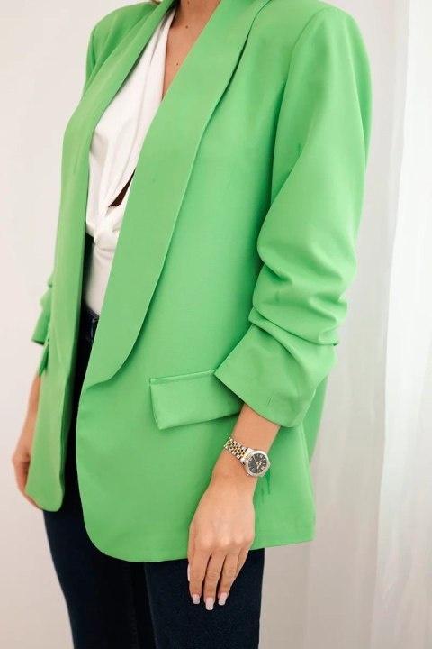 Marynarka z klapami elegancka zielony neon