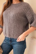 Sweter damski z moheru z krótkim rękawem fango