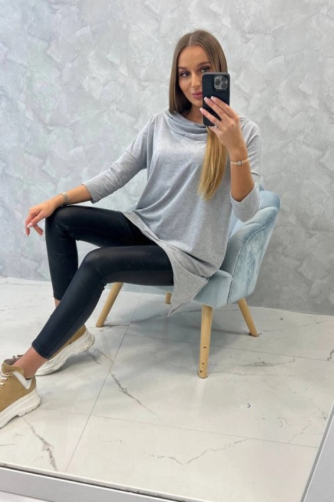 Bluza z nadrukiem skrzydeł szara