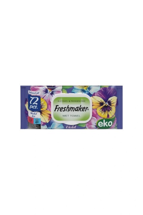 Chusteczki nawilżane Freshmaker zapach kwiatowy 72 szt.