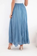 Spódnica damska maxi bawełniana z gumką w pasie jeansowa