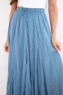 Spódnica damska maxi bawełniana z gumką w pasie jeansowa