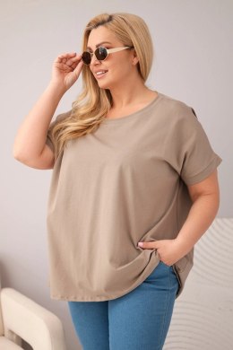 Bluzka damska Plus Size bawełniana z krótkim rękawem fango
