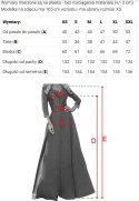 643-2 Elegancka wieczorowa suknia maxi z rozcięciem i różami - klasyczna czerń
