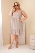 Sukienka damska Plus Size wiskozowa z koronką bez rękawów fango