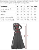 309-15 AMBER elegancka długa koronkowa suknia z dekoltem - błękitna
