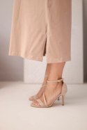 Sukienka damska Plus Size bawełniana z dekoltem w serek fango