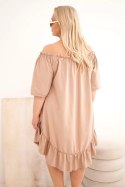 Sukienka damska Plus Size bawełniana z falbaną fango