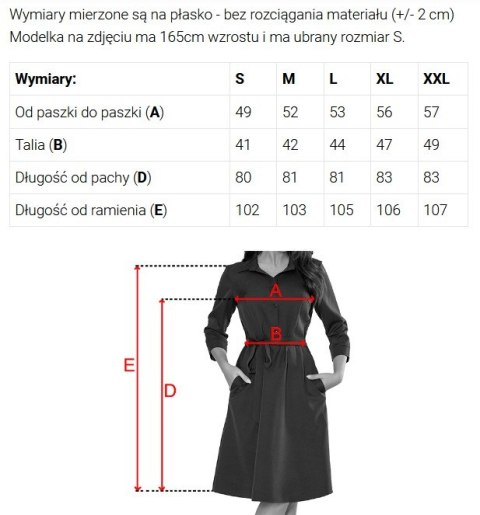 286-8 SANDY Koszulowa rozkloszowana sukienka z paskiem - MOCHA MOUSSE