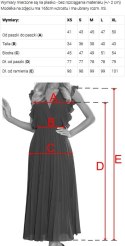 479-16 NINA elegancka sukienka z kopertowym dekoltem, rękawkiem i paskiem - ciemny beż z brokatem
