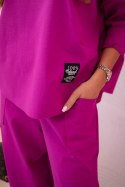 Komplet new punto bluza + spodnie ciemny fioletowy