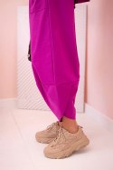 Komplet new punto bluza + spodnie ciemny fioletowy