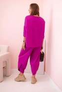 Komplet new punto bluza + spodnie ciemny fioletowy
